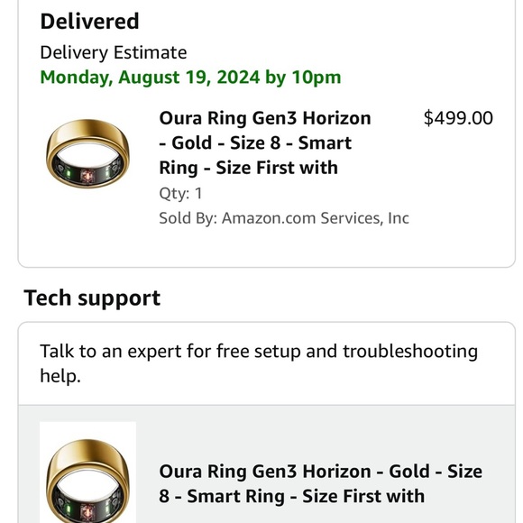 Oura Ring Gen 3 size 8 - Picture 2 of 2